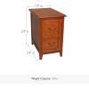 Leick Home 10032-RS Mission Cabinet End Table, Made with Solid Wood, Side Table for Living Room, Bedroom and Printer Stand, Russet Finish(Medium Oak)