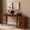 Leick Home 10032-RS Mission Cabinet End Table, Made with Solid Wood, Side Table for Living Room, Bedroom and Printer Stand, Russet Finish(Mission Oak)