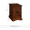 Leick Home 10032-RS Mission Cabinet End Table, Made with Solid Wood, Side Table for Living Room, Bedroom and Printer Stand, Russet Finish(Mission Oak)