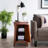 Leick Home 10032-RS Mission Cabinet End Table, Made with Solid Wood, Side Table for Living Room, Bedroom and Printer Stand, Russet Finish(Russet)
