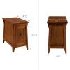 Leick Home 10032-RS Mission Cabinet End Table, Made with Solid Wood, Side Table for Living Room, Bedroom and Printer Stand, Russet Finish(Russet)