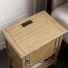Leick Home 10082-WA Two Drawer Mirrored Diamond Filigree X Base Nightstand Side Table, Walnut(Desert Sand)