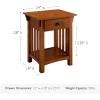 Leick Home 10082-WA Two Drawer Mirrored Diamond Filigree X Base Nightstand Side Table, Walnut(Medium Oak / Blackened)