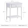Leick Home 10082-WA Two Drawer Mirrored Diamond Filigree X Base Nightstand Side Table, Walnut(Orchid White)