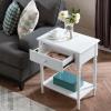 Leick Home 10082-WA Two Drawer Mirrored Diamond Filigree X Base Nightstand Side Table, Walnut(Orchid White)