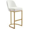Leick Home 10087-BBHG Upholstered Back Bar Height Stool with Wood Base, Set of 2, for Elevated Kitchen Counters, High Top Tables, and Bars, Blackbean and Heather Gray(White)
