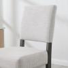 Leick Home 10087-BBHG Upholstered Back Bar Height Stool with Wood Base, Set of 2, for Elevated Kitchen Counters, High Top Tables, and Bars, Blackbean and Heather Gray(Heather Gray)