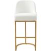 Leick Home 10087-BBHG Upholstered Back Bar Height Stool with Wood Base, Set of 2, for Elevated Kitchen Counters, High Top Tables, and Bars, Blackbean and Heather Gray(White)