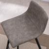 Leick Home 10087-BBHG Upholstered Back Bar Height Stool with Wood Base, Set of 2, for Elevated Kitchen Counters, High Top Tables, and Bars, Blackbean and Heather Gray(Dapple Gray)