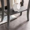 Leick Home 10305-RG Rustic Wire Brushed Driftwood Narrow Side Table with Shelf, Rustic Gray(Rustic Gray)