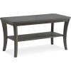 Leick Home 10305-RG Rustic Wire Brushed Driftwood Narrow Side Table with Shelf, Rustic Gray(Rustic Wire Brushed Driftwood)