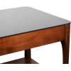 Leick Home 10504 Laurent Two Drawer Coffee Table with Shelf, Chocolate Cherry(Chestnut / Black)