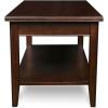 Leick Home 10504 Laurent Two Drawer Coffee Table with Shelf, Chocolate Cherry(Chocolate Cherry / Pewter)
