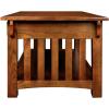 Leick Home 10504 Laurent Two Drawer Coffee Table with Shelf, Chocolate Cherry(Medium Oak / Blackened)