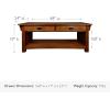 Leick Home 10504 Laurent Two Drawer Coffee Table with Shelf, Chocolate Cherry(Medium Oak / Blackened)
