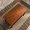 Leick Home 10504 Laurent Two Drawer Coffee Table with Shelf, Chocolate Cherry(Russet)