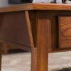 Leick Home 10504 Laurent Two Drawer Coffee Table with Shelf, Chocolate Cherry(Russet)