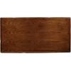 Leick Home 10504 Laurent Two Drawer Coffee Table with Shelf, Chocolate Cherry(Rustic Oak)
