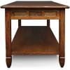 Leick Home 10504 Laurent Two Drawer Coffee Table with Shelf, Chocolate Cherry(Rustic Oak)