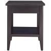 Leick Home 11407 Empiria One Drawer Side Table, Walnut and Foundry Bronze(Black)