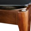 Leick Home 11407 Empiria One Drawer Side Table, Walnut and Foundry Bronze(Chestnut)