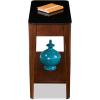 Leick Home 11407 Empiria One Drawer Side Table, Walnut and Foundry Bronze(Chestnut)
