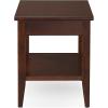 Leick Home 11407 Empiria One Drawer Side Table, Walnut and Foundry Bronze(Chocolate Cherry)