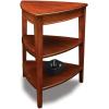Leick Home 11407 Empiria One Drawer Side Table, Walnut and Foundry Bronze(Glazed Auburn)