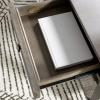 Leick Home 11407 Empiria One Drawer Side Table, Walnut and Foundry Bronze(Grey)