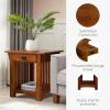 Leick Home 11407 Empiria One Drawer Side Table, Walnut and Foundry Bronze(Medium Oak)