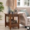Leick Home 11407 Empiria One Drawer Side Table, Walnut and Foundry Bronze(Rustic Oak)
