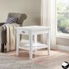 Leick Home 11407 Empiria One Drawer Side Table, Walnut and Foundry Bronze(White)