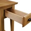 Leick Home 15-In Wide End Table, Solid Wood Construction, One Drawer, One Lower Shelf, Narrow Width, Easy-Assembly, Chocolate Oak, 15.0 In. W x 24.0 In. D x 24.0 In. H, 10071-CH(Desert Sands)