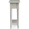 Leick Home 15-In Wide End Table, Solid Wood Construction, One Drawer, One Lower Shelf, Narrow Width, Easy-Assembly, Chocolate Oak, 15.0 In. W x 24.0 In. D x 24.0 In. H, 10071-CH(Greige)