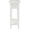 Leick Home 15-In Wide End Table, Solid Wood Construction, One Drawer, One Lower Shelf, Narrow Width, Easy-Assembly, Chocolate Oak, 15.0 In. W x 24.0 In. D x 24.0 In. H, 10071-CH(Farmhouse White)