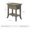 Leick Home 15-In Wide End Table, Solid Wood Construction, One Drawer, One Lower Shelf, Narrow Width, Easy-Assembly, Chocolate Oak, 15.0 In. W x 24.0 In. D x 24.0 In. H, 10071-CH(Chocolate Cherry)