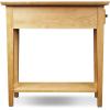 Leick Home 15-In Wide End Table, Solid Wood Construction, One Drawer, One Lower Shelf, Narrow Width, Easy-Assembly, Chocolate Oak, 15.0 In. W x 24.0 In. D x 24.0 In. H, 10071-CH(Desert Sands)