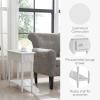 Leick Home 15-In Wide End Table, Solid Wood Construction, One Drawer, One Lower Shelf, Narrow Width, Easy-Assembly, Chocolate Oak, 15.0 In. W x 24.0 In. D x 24.0 In. H, 10071-CH(Orchid White)