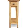Leick Home 15-In Wide End Table, Solid Wood Construction, One Drawer, One Lower Shelf, Narrow Width, Easy-Assembly, Chocolate Oak, 15.0 In. W x 24.0 In. D x 24.0 In. H, 10071-CH(Desert Sands)