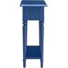 Leick Home 15-In Wide End Table, Solid Wood Construction, One Drawer, One Lower Shelf, Narrow Width, Easy-Assembly, Chocolate Oak, 15.0 In. W x 24.0 In. D x 24.0 In. H, 10071-CH(Navy)