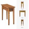 Leick Home 15-In Wide End Table, Solid Wood Construction, One Drawer, One Lower Shelf, Narrow Width, Easy-Assembly, Chocolate Oak, 15.0 In. W x 24.0 In. D x 24.0 In. H, 10071-CH(Candleglow)