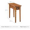 Leick Home 15-In Wide End Table, Solid Wood Construction, One Drawer, One Lower Shelf, Narrow Width, Easy-Assembly, Chocolate Oak, 15.0 In. W x 24.0 In. D x 24.0 In. H, 10071-CH(Candleglow)