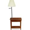 Leick Home 15-In Wide End Table, Solid Wood Construction, One Drawer, One Lower Shelf, Narrow Width, Easy-Assembly, Chocolate Oak, 15.0 In. W x 24.0 In. D x 24.0 In. H, 10071-CH(Medium Oak / Matte Black)
