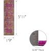 Leick Home 594184 Laraline Runner Vintage Turkish Medallion Collage Faded Fuchsia Living Room Bedroom Area Rug Runner 1’9″ x 5’11″(Fuchsia)