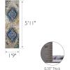 Leick Home 594184 Laraline Runner Vintage Turkish Medallion Collage Faded Fuchsia Living Room Bedroom Area Rug Runner 1’9″ x 5’11″(Navy/Gold)