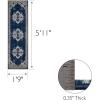 Leick Home 594184 Laraline Runner Vintage Turkish Medallion Collage Faded Fuchsia Living Room Bedroom Area Rug Runner 1’9″ x 5’11″(Navy/Tan)