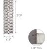 Leick Home 594465 Rixelle Soft Shag Geo Modern Rug Ivory/Charcoal Living Room Bedroom Area Rug Rectangle 3’9″ x 5’9″(2’2″ x 7’7″ (Rectangular))