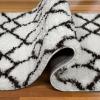 Leick Home 594465 Rixelle Soft Shag Geo Modern Rug Ivory/Charcoal Living Room Bedroom Area Rug Rectangle 3’9″ x 5’9″(2’2″ x 7’7″ (Rectangular))