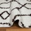 Leick Home 594465 Rixelle Soft Shag Geo Modern Rug Ivory/Charcoal Living Room Bedroom Area Rug Rectangle 3’9″ x 5’9″(3’9″ x 5’9″ (Rectangular))