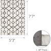 Leick Home 594465 Rixelle Soft Shag Geo Modern Rug Ivory/Charcoal Living Room Bedroom Area Rug Rectangle 3’9″ x 5’9″(5’3″ x 7’7″ (Rectangular))